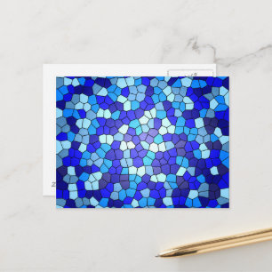 Shades of Blue Glas in lood van Shirley Taylor Briefkaart