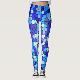 Shades of Blue Glas in lood van Shirley Taylor Leggings