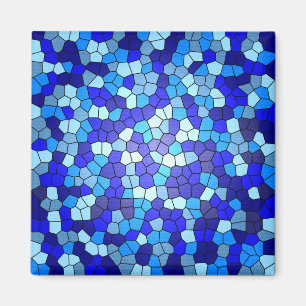 Shades of Blue Glas in lood van Shirley Taylor Magneet