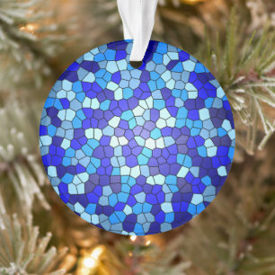 Shades of Blue Glas in lood van Shirley Taylor Ornament