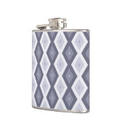 Shades of blue grey diamond pattern heupfles (Links)