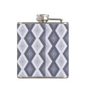 Shades of blue grey diamond pattern heupfles (Achterkant)