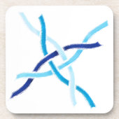 Shades of Blue Half Woven Celtic Knot Onderzetter (Voorkant)