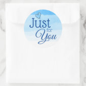 Shades of Blue Just for You Cadeau Stickers (Tas)