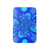 Shades of Blue Modern Abstract Fractal Art Badmat (Voorkant Verticaal)