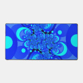Shades of Blue Modern Abstract Fractal Art Bureaumat (Voorkant)