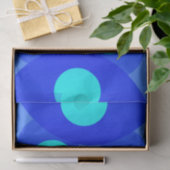 Shades of Blue Modern Abstract Fractal Art Tissuepapier (Geschenk)