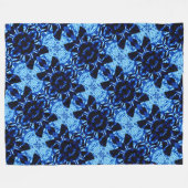 Shades of Blue Pattern Fleece Deken (Voorkant (Horizontaal))