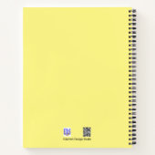 Shades of Blue Pattern narcissen Notitieboek (Achterkant)