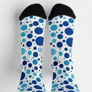 Shades of Blue Polka Dots Sokken