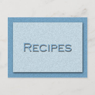 Shades of Blue Recipe Card Briefkaart