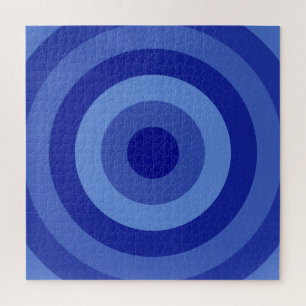 Shades of Blue Rings Jigzaag Puzzle Legpuzzel
