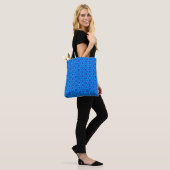 Shades of Blue Roos Pattern Canvas tas (Op model)