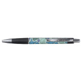 Shades of Blue Seashells and Starfish Pattern Pen (Achterkant)