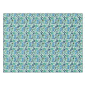Shades of Blue Seashells and Starfish Pattern Tafelkleed (Voorkant (Horizontaal))