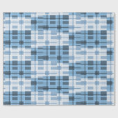 Shades of Blue Sophisticated Geometric Pattern Cadeaupapier (Vlak)