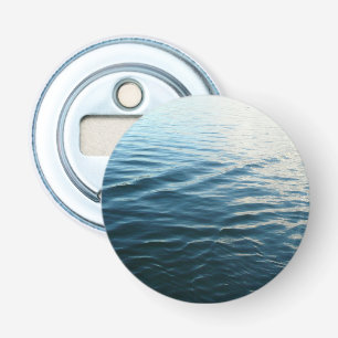 Shades of Blue Water Abstract Natuur Fotografie Button Flesopener