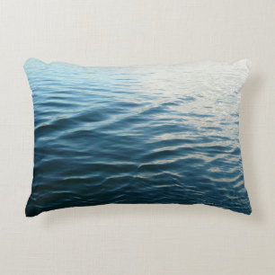 Shades of Blue Water Abstract Natuur Fotografie Decoratief Kussen