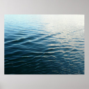 Shades of Blue Water Abstract Natuur Fotografie Poster