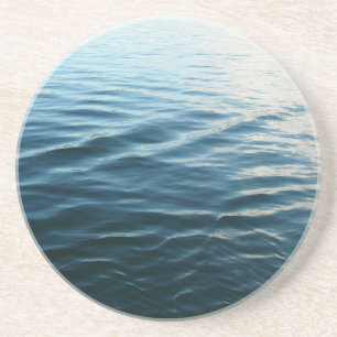 Shades of Blue Water Abstract Natuur Fotografie Zandsteen Onderzetter