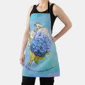 Shades of Blue Waterverf Hydrangeas Schort (Insitu)