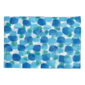 Shades of Blue Waterverf Strokes Original Design Kussensloop (Achterkant)