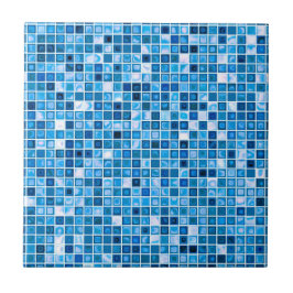 Shades of Blue 'Watery' Mosaic Tiles Pattern Tegeltje