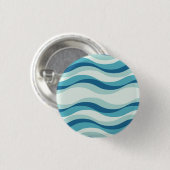 Shades of Blue Waves Pattern Ronde Button 3,2 Cm (Voorkant /achterkant)