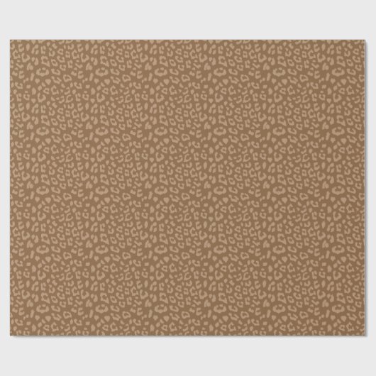 Shades of Brown Leopard Print Pattern Cadeaupapier (Vlak)