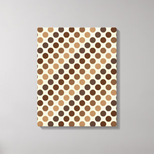 Shades of Brown Polka Dots van Shirley Taylor Canvas Afdruk