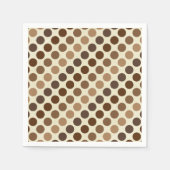 Shades of Brown Polka Dots van Shirley Taylor Servetten (Voorkant)