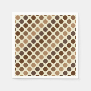 Shades of Brown Polka Dots van Shirley Taylor Servetten