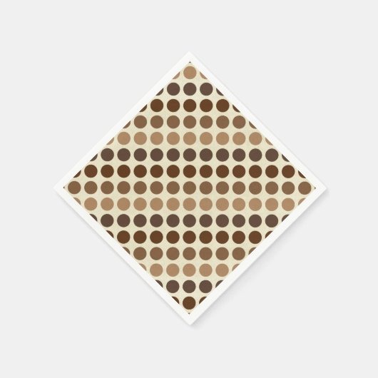 Shades of Brown Polka Dots van Shirley Taylor Servetten (Hoek)