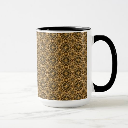 Shades of Brown Tiled Pattern Mok (Rechts)