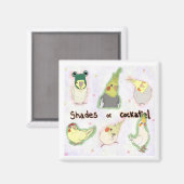 Shades of Cockatiel Magneet (Voorkant / Achterkant)