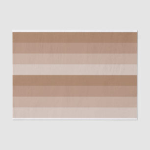 Shades of Creamy Brown Stripes Tissuepapier
