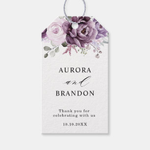 Shades of Dusty Paars Blooms Moody Floral Wedding Cadeaulabel