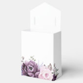 Shades of Dusty Paarse Blooms Floral Vrijgezellenf Bedankdoosjes (Geopend)