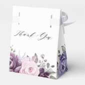 Shades of Dusty Paarse Blooms Floral Vrijgezellenf Bedankdoosjes (Achterkant)