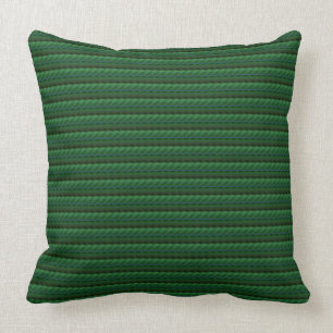 Shades of Forest Green Braid Print Sierkussen