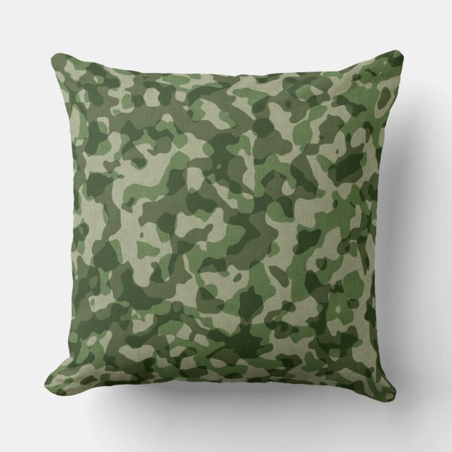 Shades of Green Camo Pillow Kussen (Voorkant)