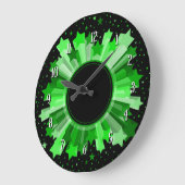 Shades of Green Starburst Wall Clock Grote Klok (Hoek)