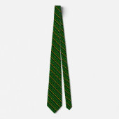 Shades of Green Striped Pattern Stropdas (Voorkant)