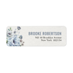 Shades of Grey Dusty Blue Winter Rustic Wedding Etiket