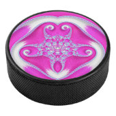 ~ Shades of Hot Pink en White ~ Hockey Puck (3/4)