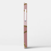 Shades of Mauve Pink & Gold Bronze Geometric Glam Case-Mate iPhone Case (Achterkant / Links)