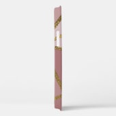Shades of Mauve Pink & Gold Bronze Geometric Glam Case-Mate iPhone Case (Achterkant / Rechts)