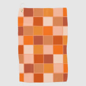 Shades of Oranje Squares Golfhanddoek (Voorkant)