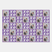 Shades of Paarse kerstfoto 3 Gift Inpakpapier Vel (Voorkant 2)