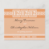 Shades of Peach Sla de datum Briefkaarten (Voorkant)